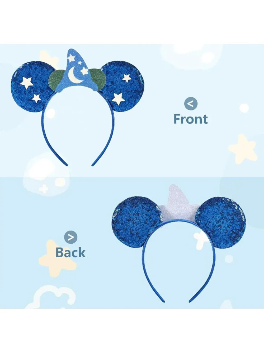 Women Blue Cartoon Mickey Mouse Costume Headband For Cosplay